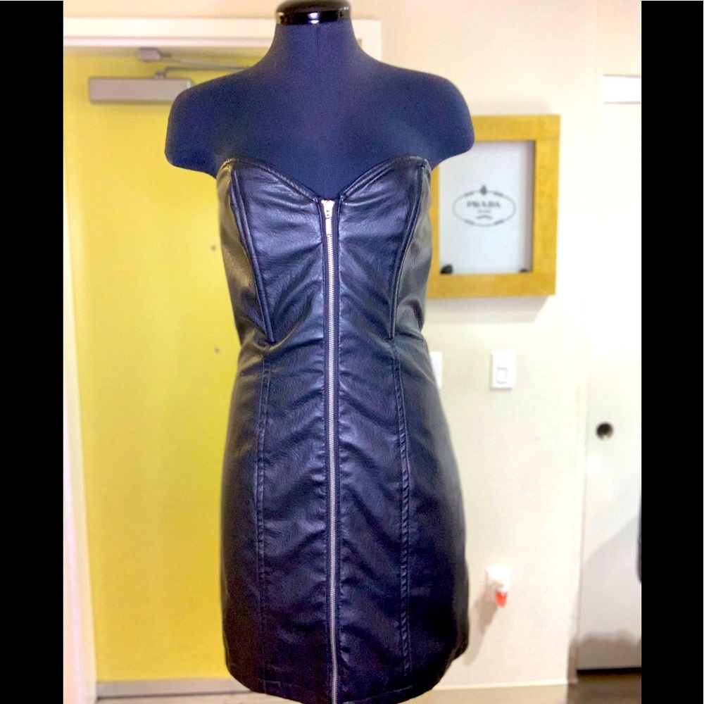 Leather Zip Dress